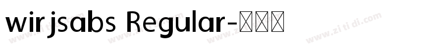 wirjsabs Regular字体转换